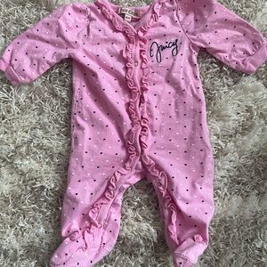 Juicy Couture Pink Sleeper Sz 0-3 Months